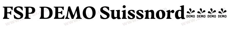 FSP DEMO Suissnord字体转换 FSP DEMO Suissnord字体转换
